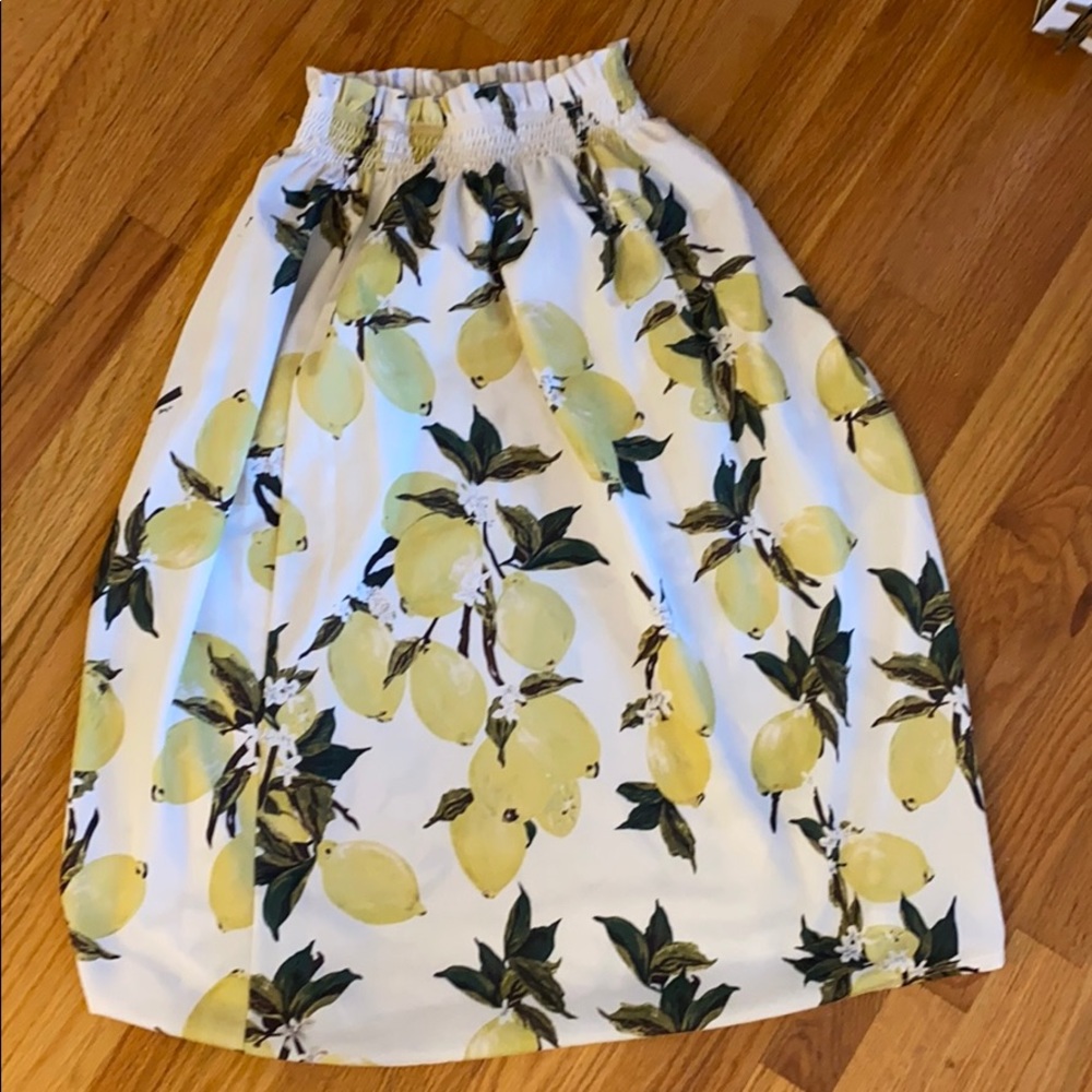 Maxi skirt- lemon print